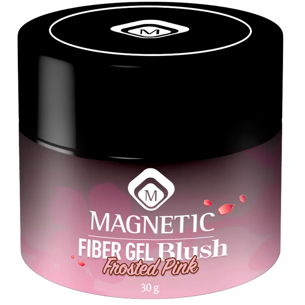 Фото Гель для наращивания ногтей однофазный скульптурный, цвет Frosted Pink, Magnetic Fiber Gel Blush 30g