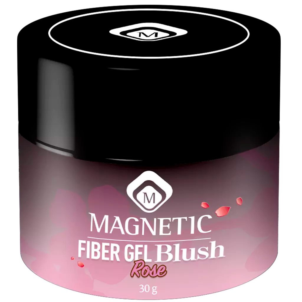 Фото Гель для наращивания ногтей однофазный скульптурный, цвет Rose, Magnetic Fiber Gel Blush 30g