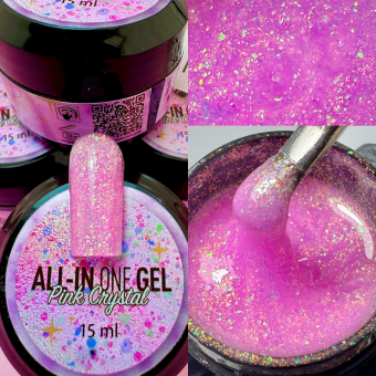 Фото Magnetic Гель Моделирующий All in One Gel, цвет Pink Crystal, 15ml