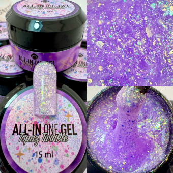 Фото Magnetic Гель Моделирующий All in One Gel, цвет Topaz Twinkle, 15ml