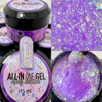 Фото Magnetic Гель Моделирующий All in One Gel, цвет Topaz Twinkle, 15ml