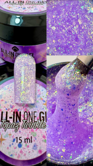 Фото Magnetic Гель Моделирующий All in One Gel, цвет Topaz Twinkle, 15ml